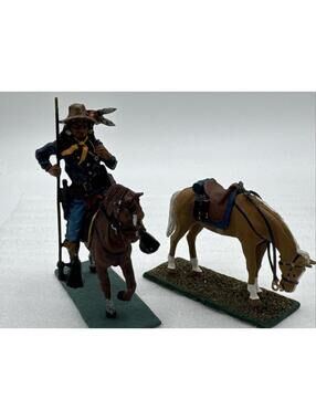 Bivouac Miniatures 1990 Cavalry Indian Scout Mounted Horse &’Horse Metal 60mm